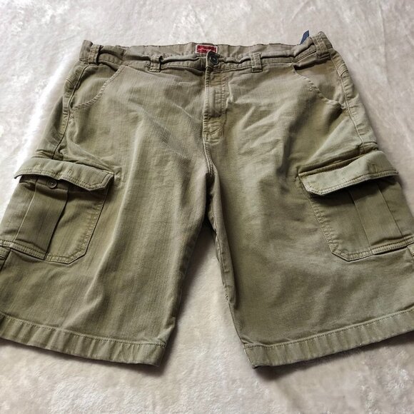 Tommy Hilfiger Khaki Cotton Cargo Shorts - Picture 1 of 16